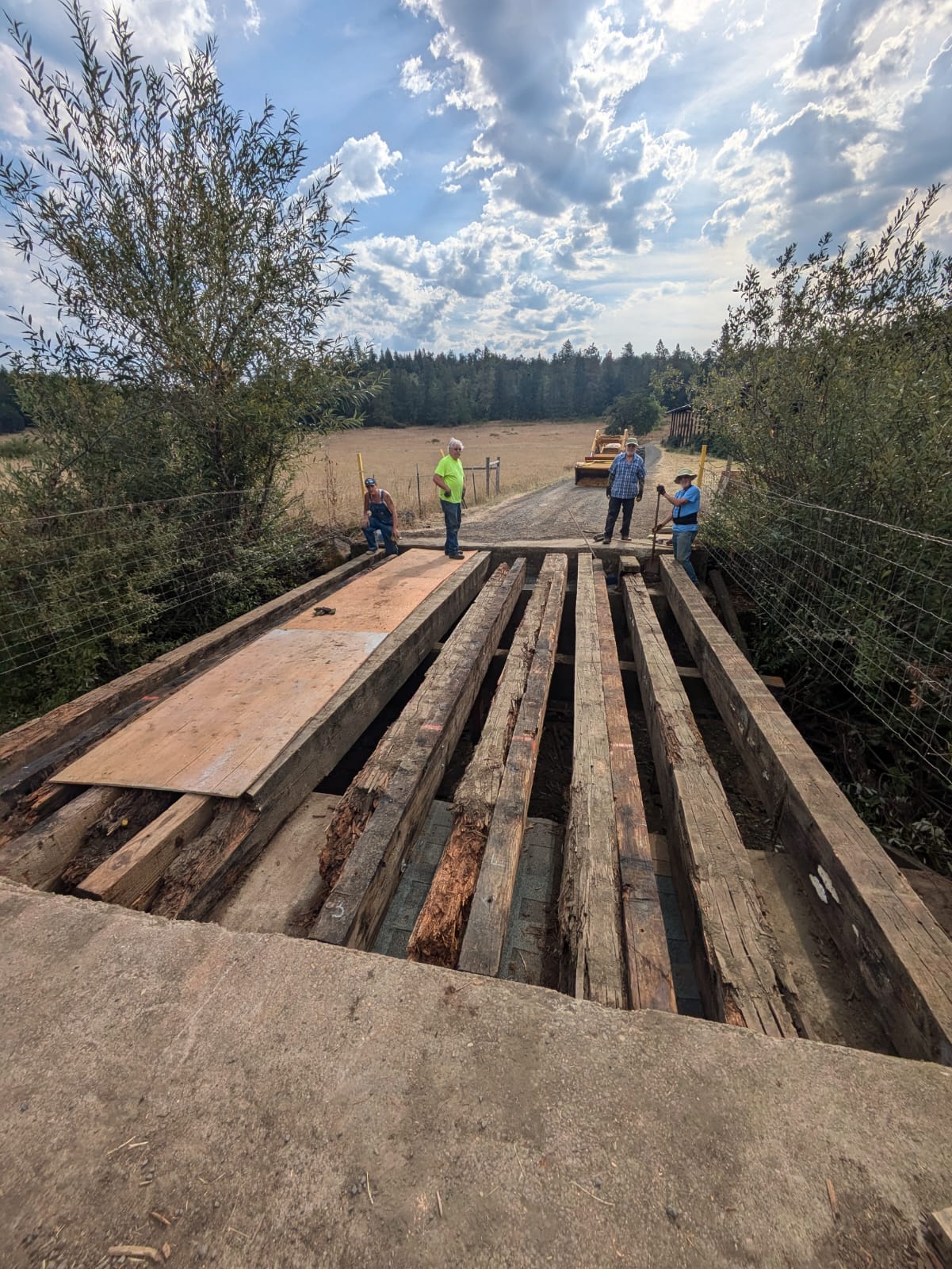 Bridge construction on the ranch